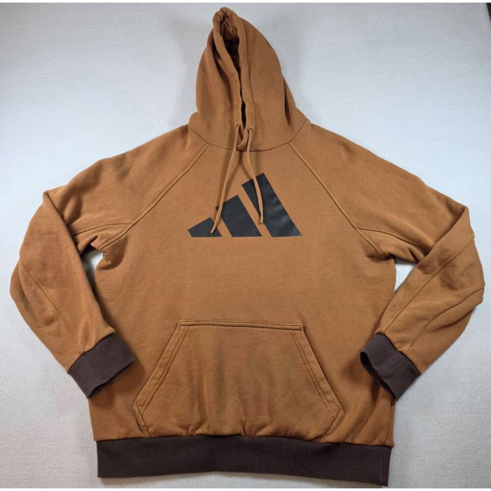 Adidas Men's Pullover Hoodie Size M Brown - 0087